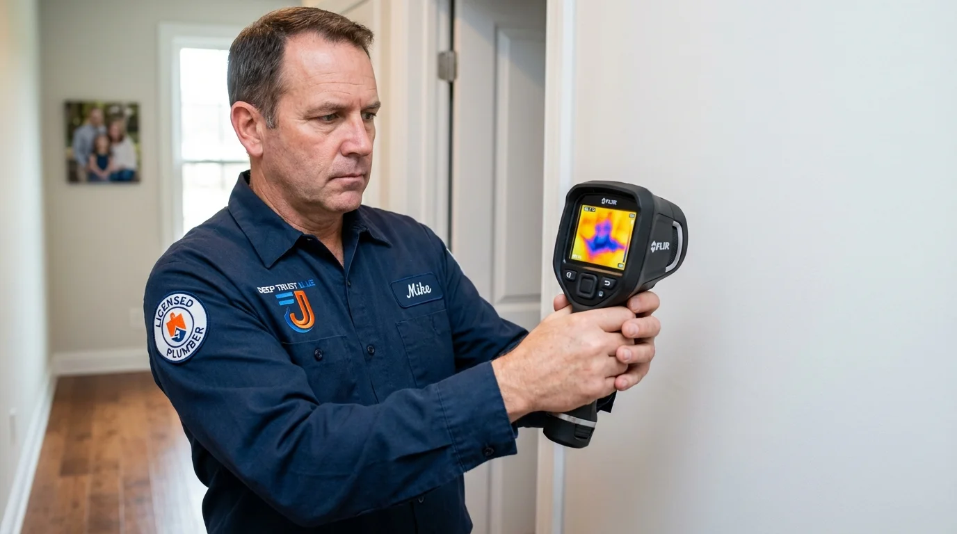 Thermal imaging leak detection by Johns Plumbing LLC in Selbyville